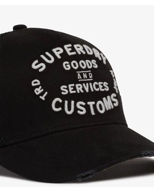 Superdry Black Mesh Trucker Cap