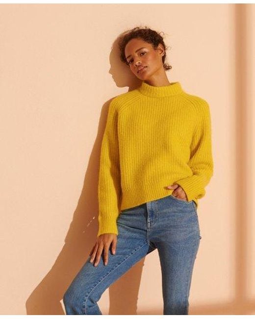 superdry yellow jumper
