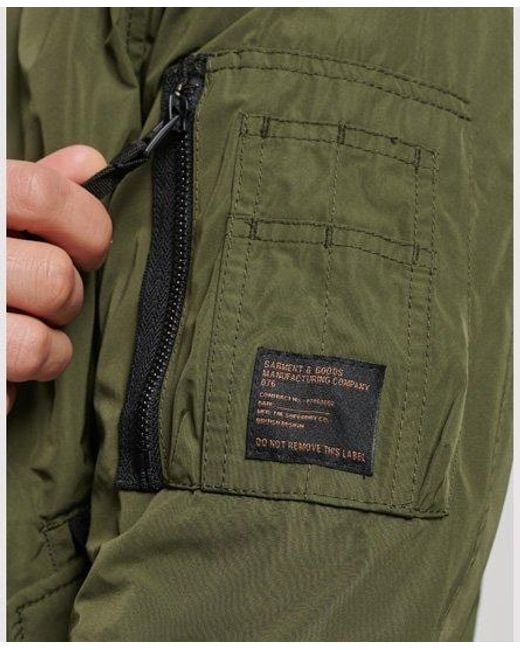 Superdry Green Military Flight Bomber Jacket for men