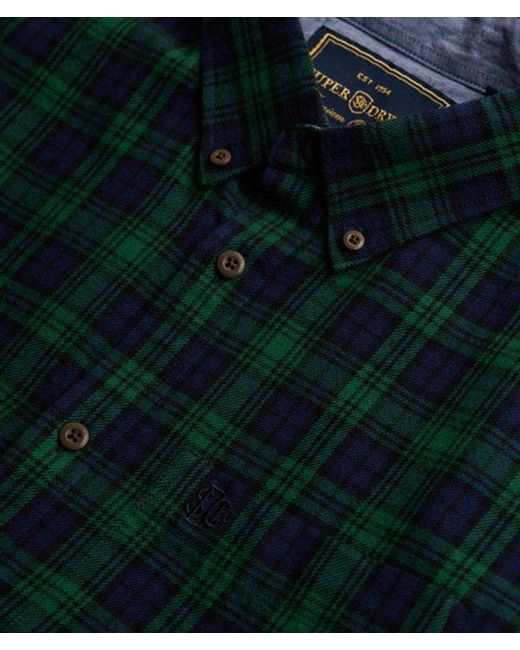 Superdry Blue & Co Long Sleeve Cotton Lumberjack Shirt for men