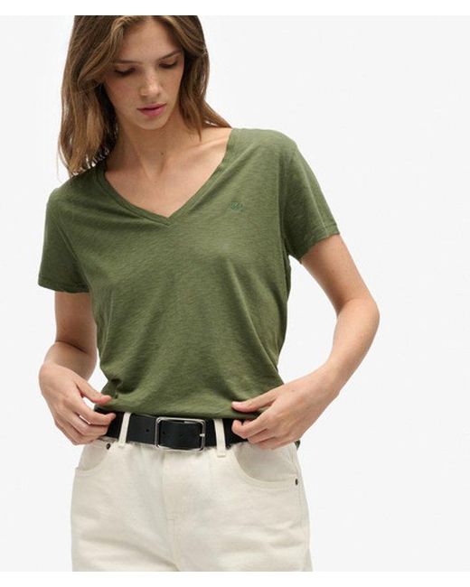 Superdry Green & Co Studios Slub Embroidered T-shirt