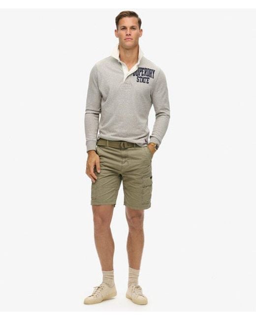 Superdry Heavy Cargoshort in het Natural voor heren