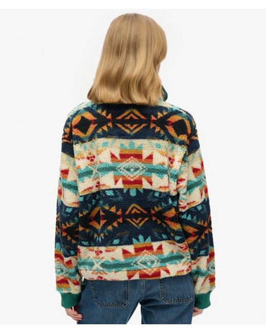Superdry Brown & Co Super Soft Printed Teddy Fleece
