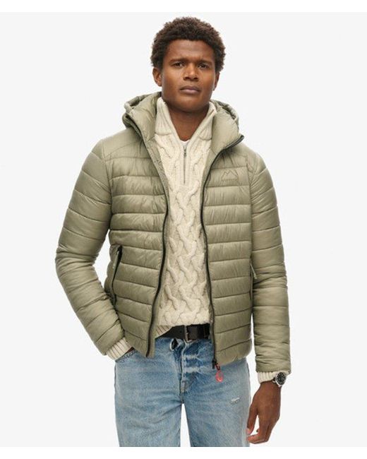 Superdry Green & Co Hooded Fuji Sport Padded Jacket for men