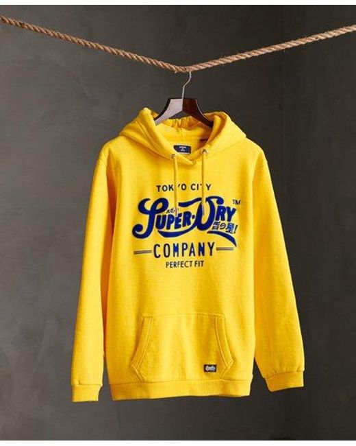 Superdry Yellow Limited Edition Graphic Oversized Hoodie