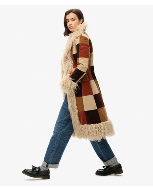 Superdry Lange Hippiejas Met Patchwork in het Brown