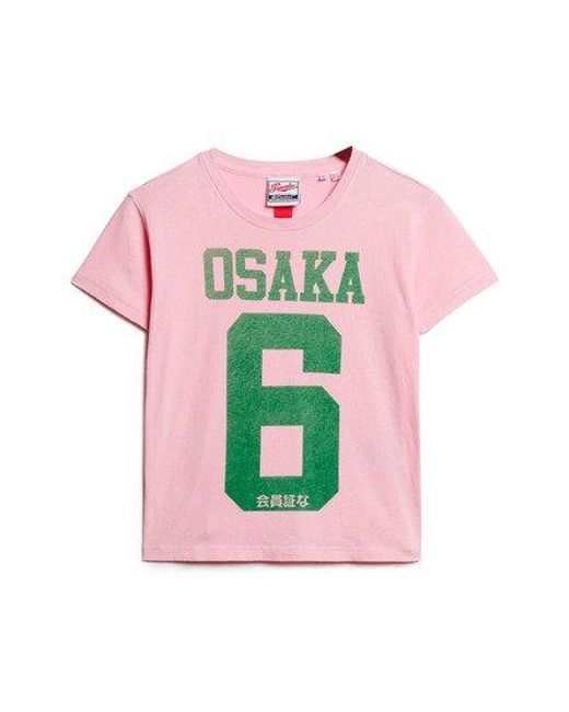 Superdry Pink Osaka 6 Kiss Print 90s T-shirt