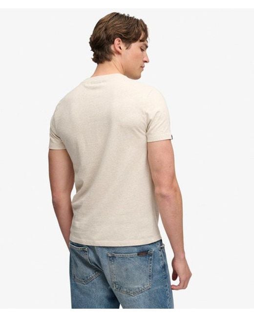 Superdry White & Co Essential Company Logo Embroidered T-shirt for men