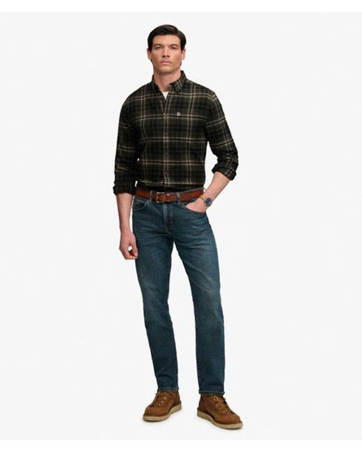 Superdry Black & Co Long Sleeve Cotton Lumberjack Shirt for men