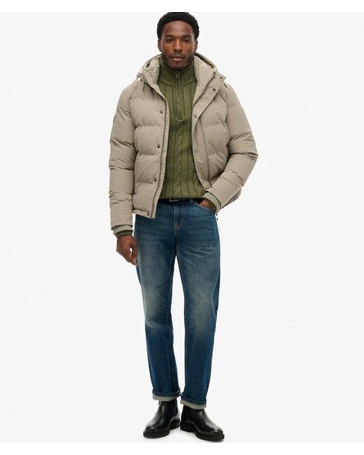 Superdry Gray & Co Everest Short Hooded Puffer Jacket for men
