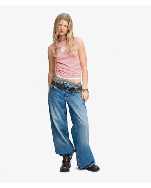 Superdry Red Bench X & Co Bench Fitted Layer Tank Vest