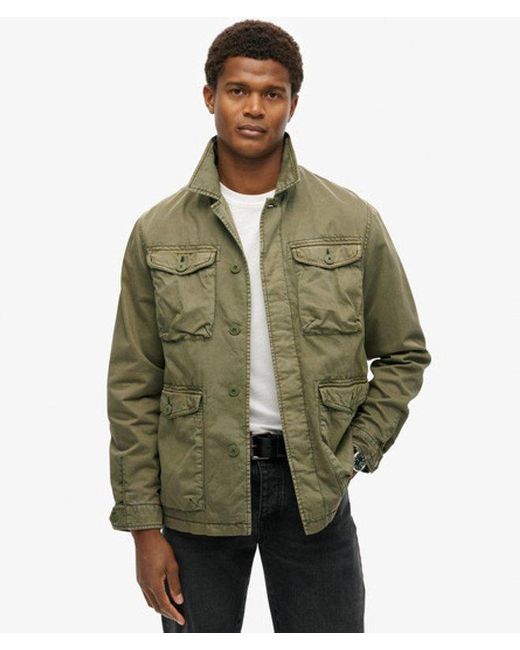 Superdry Green Military M65 Lightweight Jacket for men