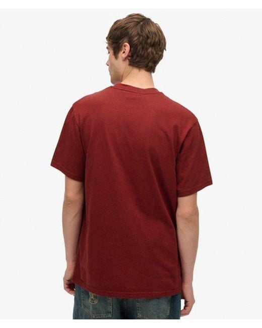 Superdry Red Blank Oversized T-shirt for men