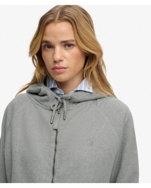 Superdry Gray & Co Studios Relaxed Zip Hoodie