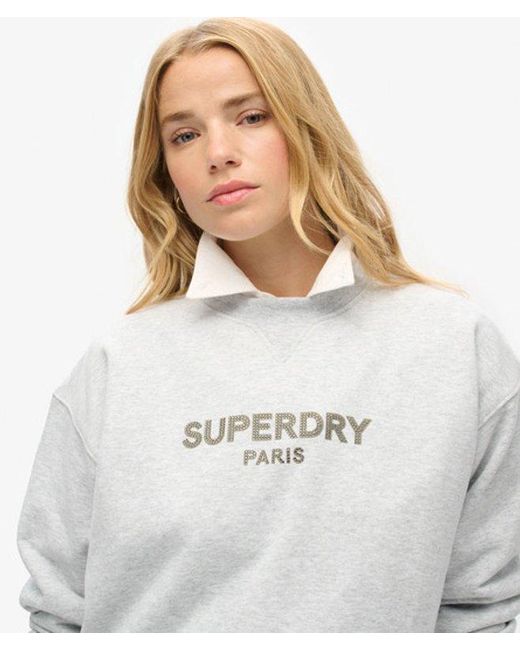 Superdry White & Co Sport Luxe Loose Crew Sweatshirt