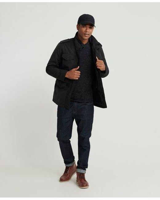 Superdry Black Edit Collared Utility Four Pocket Jacket for men