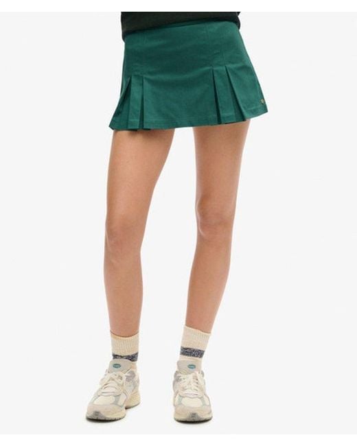 Superdry Green Fully Lined Tennis Skirt