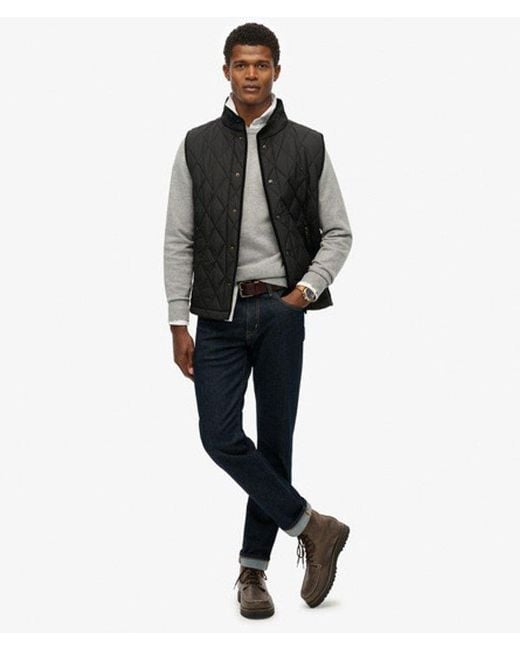 Superdry Black & Co Quilted Estate Gilet for men