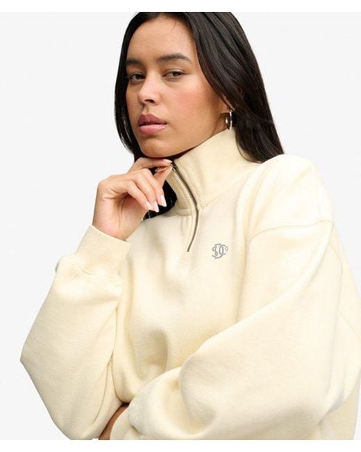 Superdry Natural & Co Luxe Casual Half Zip Sweatshirt