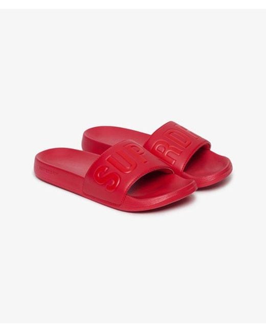 Superdry Red & Co Code Core Pool Sliders for men