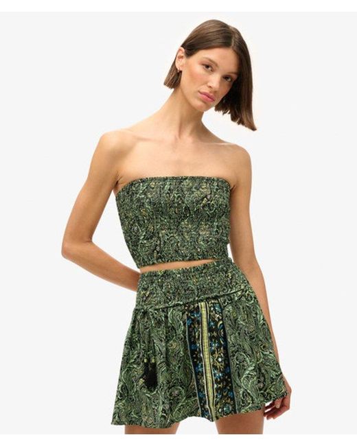 Superdry Green & Co Paisley Print Mini Skirt