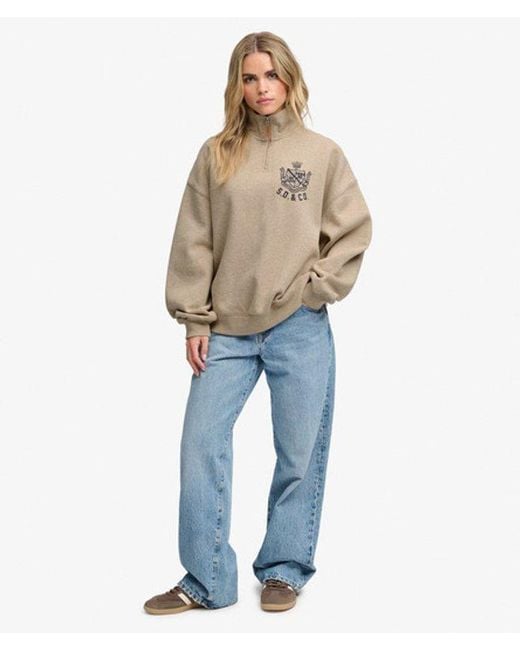Superdry Natural & Co Country Club Half Zip Sweatshirt