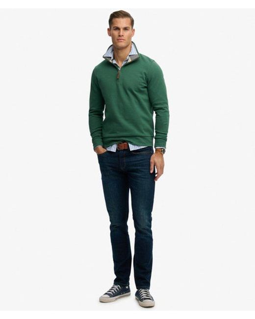 Superdry Green & Co Essential Pique Half Zip for men