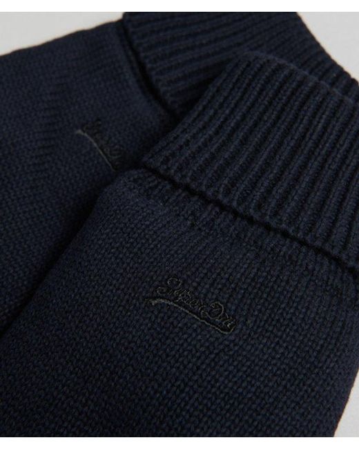 Superdry Blue & Co Vintage Logo Gloves for men
