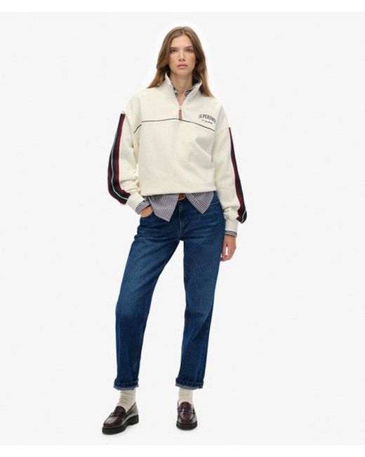 Superdry Natural & Co Country Club Tape Henley Jumper