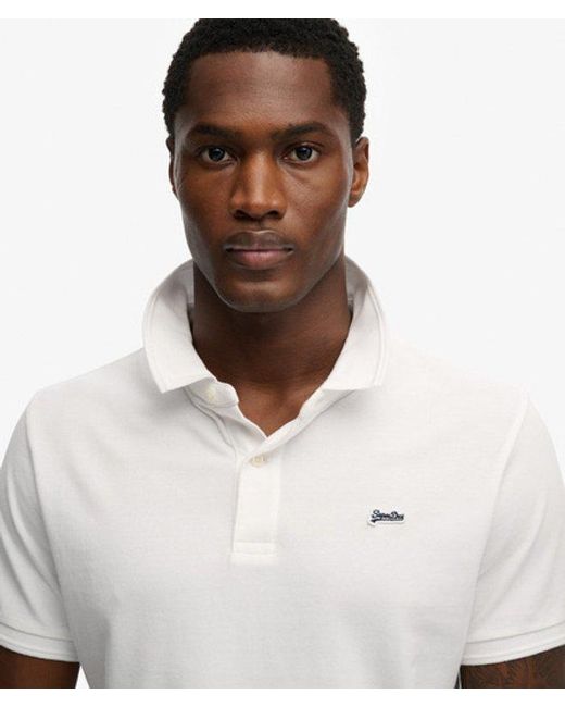 Superdry White & Co Classic Pique Polo Shirt for men