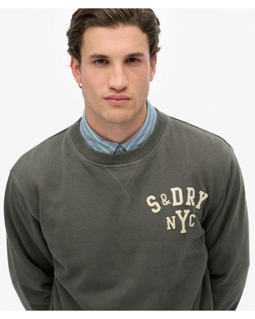 Superdry Gray & Co Vintage Athletic Crew Sweatshirt for men
