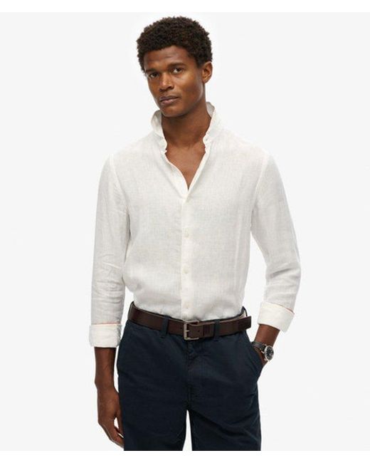 Superdry White & Co Vacation Long Sleeved Linen Shirt for men