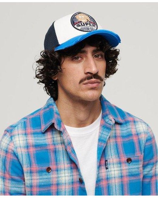 Superdry Blue Mesh Trucker Cap