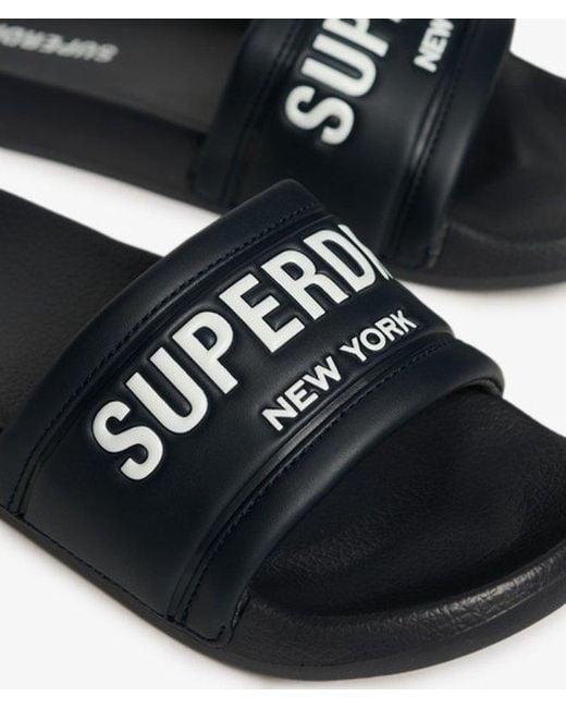 Superdry Black & Co City Luxe Pool Sliders