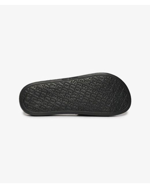 Superdry Black & Co Logo Pool Sliders for men