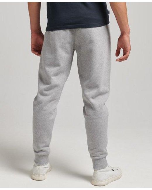 Superdry Gray Classic Applique Joggers Marl for men