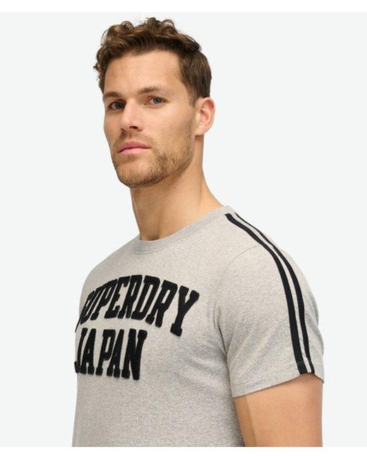 Superdry Gray & Co Vintage Athletic Stripe T-shirt for men