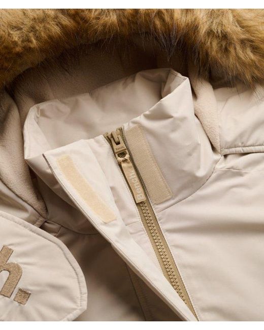 Superdry Natural Bench X & Co Bench Faux Fur Hooded Windcheater Jacket