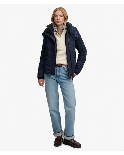 Superdry Blue & Co Hooded Microfibre Arctic Windcheater Jacket