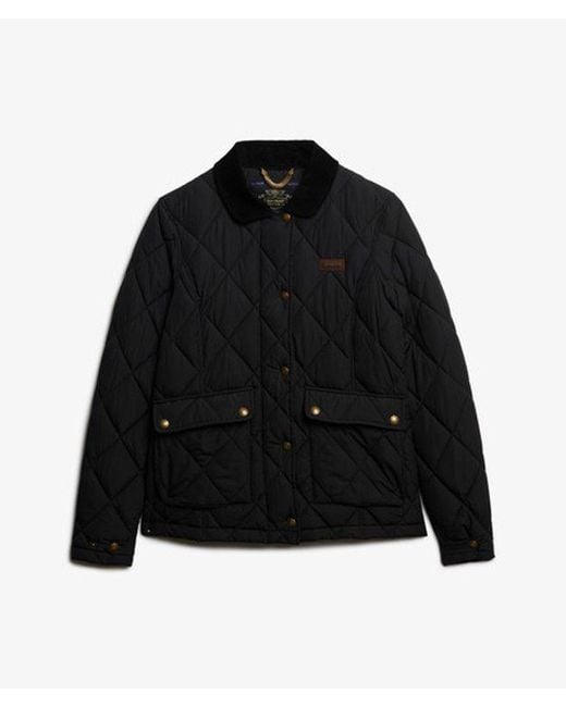 Superdry Black & Co Cord Trimmed Liner Jacket