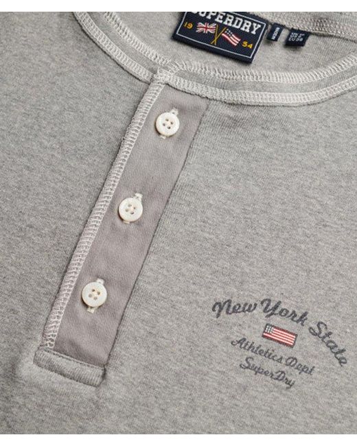 Femme Haut À Manches Longues Athletic Essentials Avec Boutons Taille Superdry en coloris Gray
