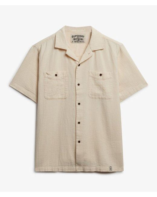 Superdry Natural & Co The Merchant Store - Textured Short Sleeve Shirt for men