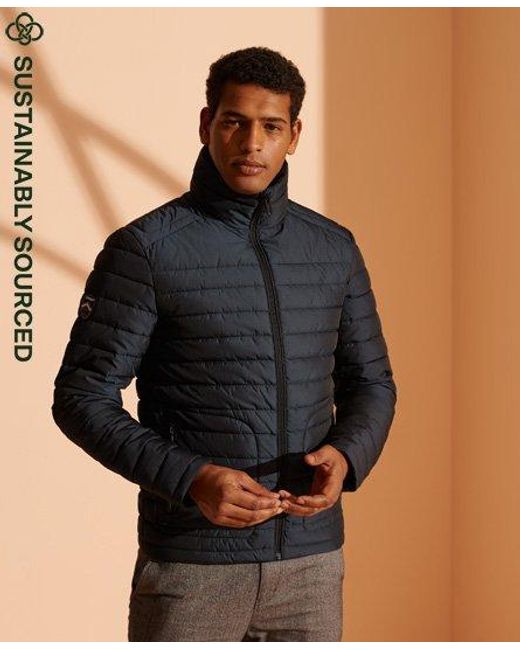 Superdry Black Non-Hooded Fuji Padded Jacket Deep for men