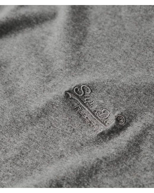 Superdry Gray & Co Slim Fit Organic Cotton Essential Logo T-shirt for men