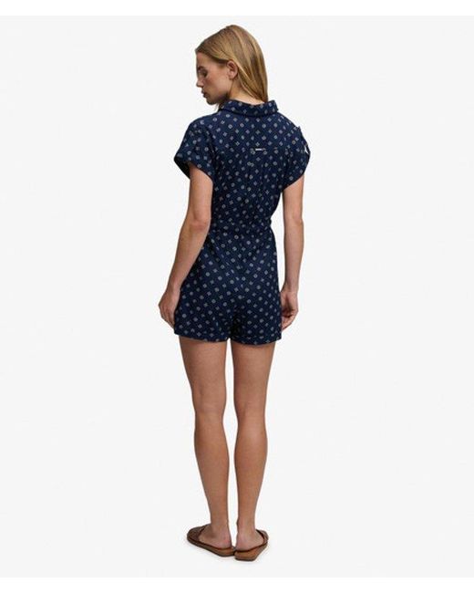 Superdry Blue & Co Belted Utility Playsuit