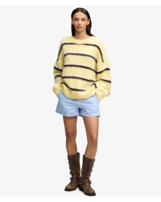 Superdry Natural & Co Slouchy Brushed Stripe Knit Jumper