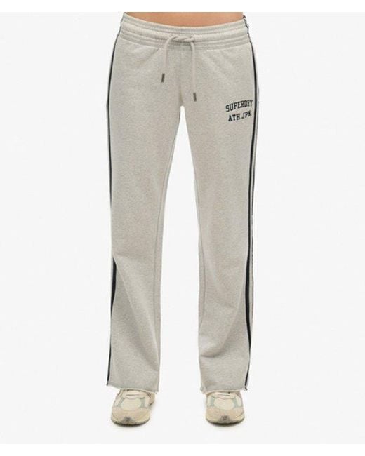 Superdry Blue & Co Athletic Essentials Stripe Flare joggers