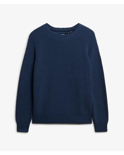 Superdry Blue & Co Relaxed Ribbed Knitted Jumper