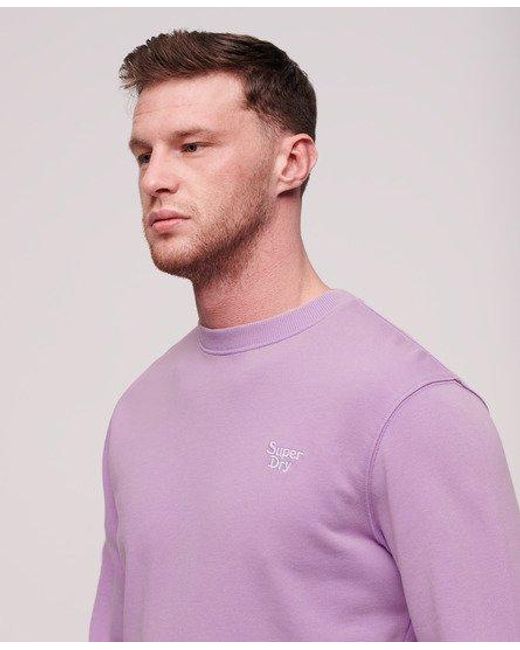 Superdry Vintage Sweatshirt Met Wassing in het Purple voor heren