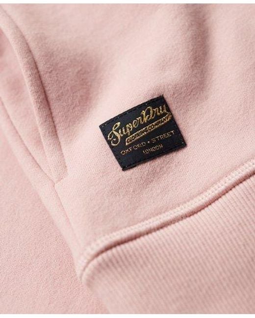 Superdry Luxe Hoodie Met Metallic Logo in het Pink